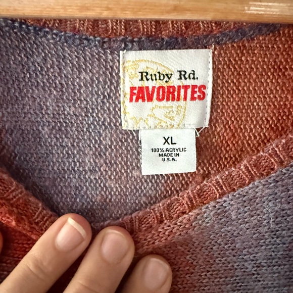 Ruby Rd. Multicolor Knit Top - Picture 2 of 4